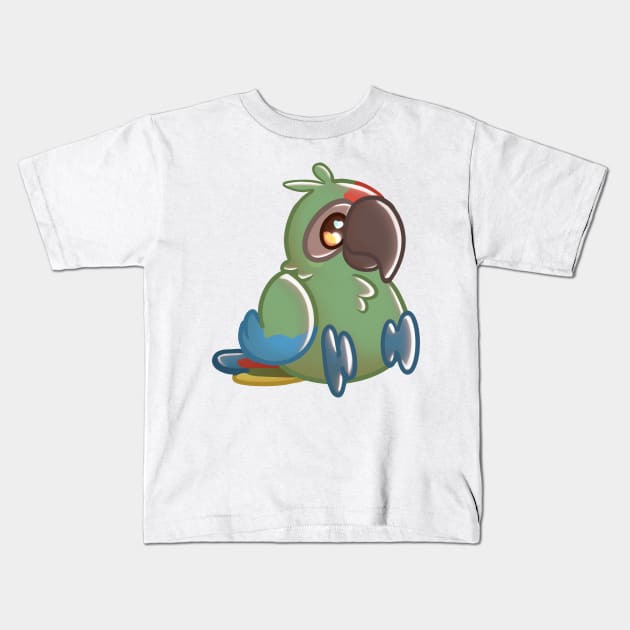 Military Macaw Kids T-Shirt by OrangeRamphasto